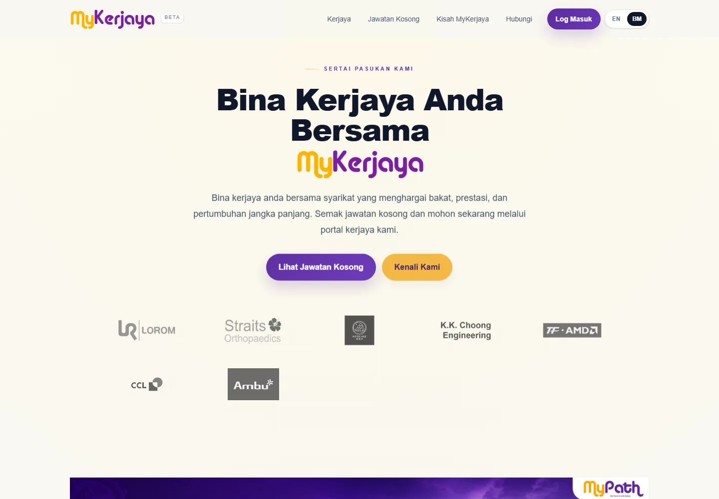 MyPath MyKerjaya career platform website